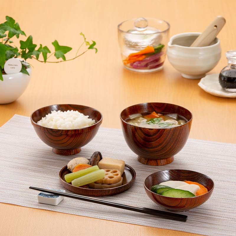 欅のおーるいん椀4 赤 4点セット 天然木 木製 欅 4個 セット 汁椀 飯椀 小鉢 取り皿 お椀 椀 器 漆塗り 漆器 伝統工芸 工芸品 国産 日本製ギフト 贈り物 復興 震災 コロナ 能登半島地震復興支援 北陸新幹線 F6P-0729