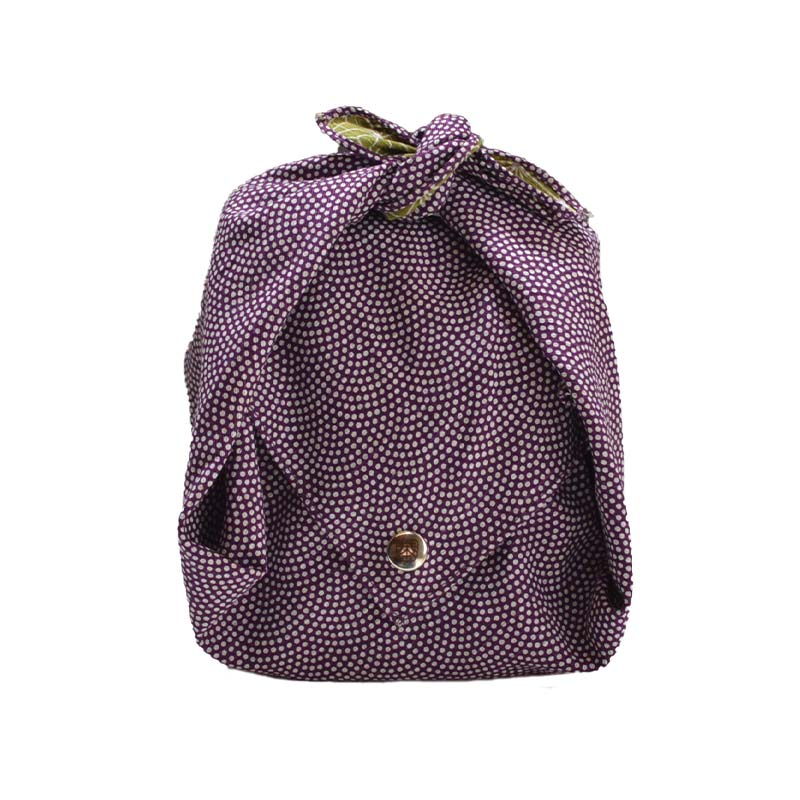 お手前セット IPPUKU手づつみ 紫 鮫小紋 SR-1161 茶道具 セット 風呂敷 茶碗 棗 茶杓 茶筅筒 茶筅 木製 コースター 天然木 漆器 ギフト工芸品 国産復興 震災 コロナ 能登半島地震復興支援 北陸新幹線 F6P-0979