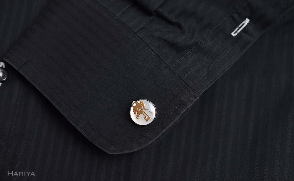 龍蒔絵 白蝶貝カフス 龍 雨龍図 白蝶貝 漆塗り 漆 蒔絵 カフス カフスボタン カフリンクス  アクセサリー ギフト 伝統工芸 工芸品 国産 日本製 うるしアート 復興 震災 コロナ 能登半島地震復興支援 北陸新幹線 F6P-1073