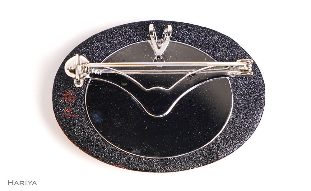 赤富士蒔絵 漆塗ブローチ 桐箱入り 蒔絵 漆塗り 漆 木 赤富士 富士山 葛飾北斎 富嶽百景 登龍の不二  ブローチ アクセサリー  伝統工芸 工芸品 国産 日本製 復興 震災 コロナ 能登半島地震復興支援 北陸新幹線 F6P-1506