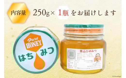 はちみつ 里山ひめみつ 250g×1 [里山養蜂 坂本稔 石川県 津幡町