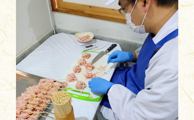 焼き鳥 若鶏もも串 30本 鶏肉 もも 肉 焼鳥 やきとり バーベキュー 冷凍 福井県 若狭町