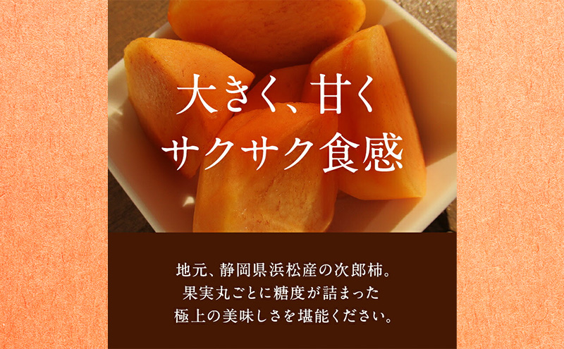 静岡県浜松市産 次郎柿 約2kg 6玉～9玉 柿 甘柿 フルーツ 果物 化粧箱入 静岡 浜松市【配送不可：離島】