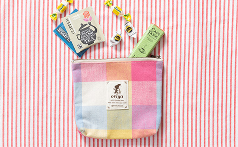 oriyaエプロン(ロング)＆ポーチ(小)ミックスジュースセット