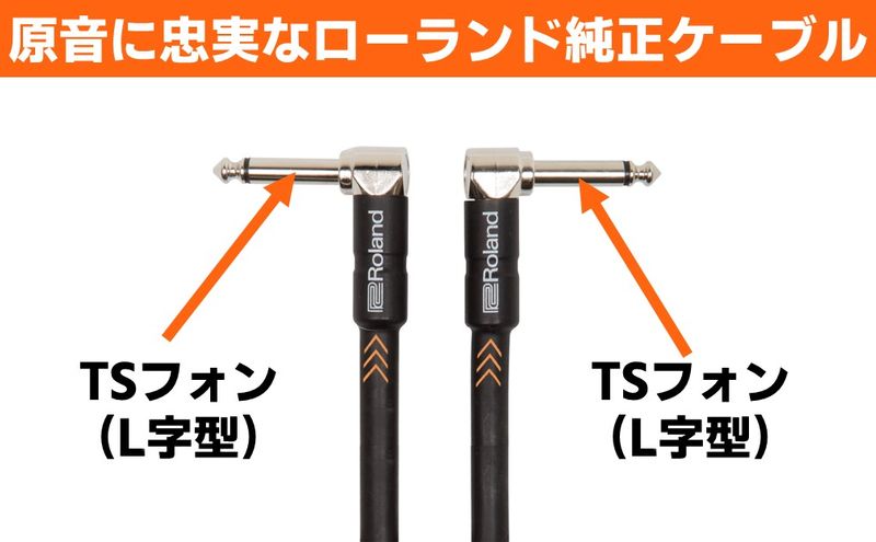 【Roland純正】楽器ケーブル 30cm/RIC-B1AA【配送不可：離島】
