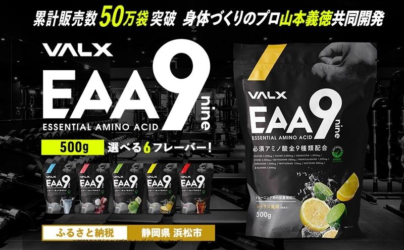 VALX EAA9 500g スポーツドリンク風味[山本義徳 アンチドーピング 国産 サプリメント 男性 女性 ダイエット 筋トレ BCAA オススメ バルクス 浜松市 静岡県]