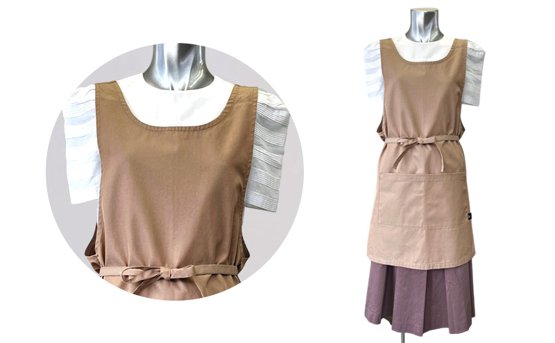 【Orishoエプロン by 遠州織物】 遠州綿 de エプロン ドレスエプロン ショート丈 A2 衣類 静岡 浜松市