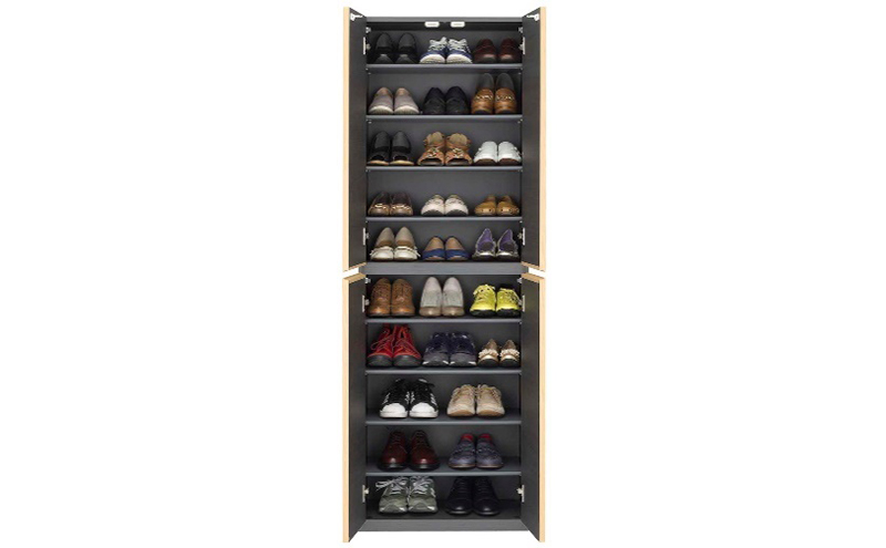 シューズラック　高さ180幅60cmダークブラウン