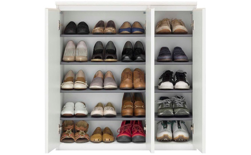 シューズラック　幅90cmホワイト