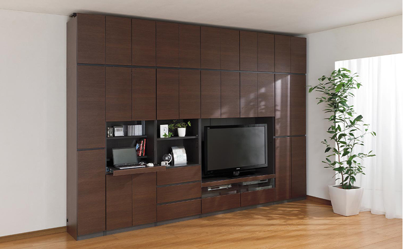 壁面キャビネット幅60cmタイプ（ダークブラウン）