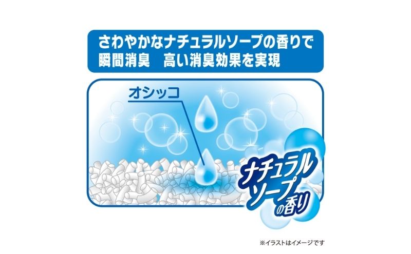 デオサンド　香りで消臭する紙砂ナチュラルソープの香り　5L×6袋【2024年9月中旬より順次発送】　ネコ 猫 ペット トイレ 砂 猫砂 消臭 消耗品