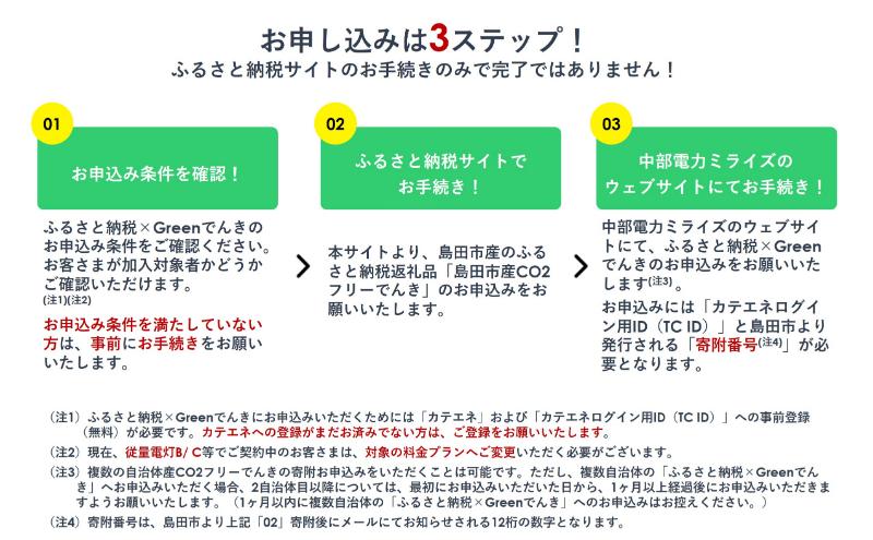 島田市産CO2フリーでんき 100,000 円コース（注：お申込み前に申込条件を必ずご確認ください） 中部電力ミライズ