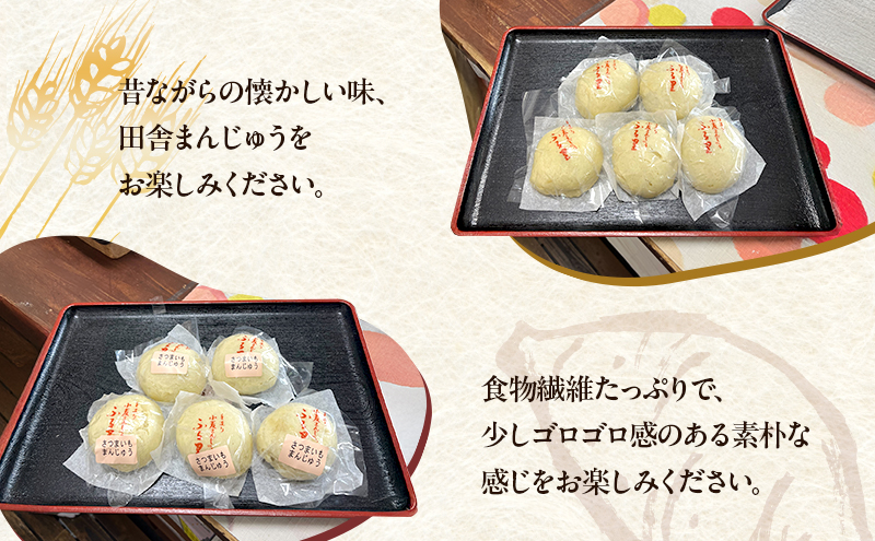 自家製の手作り 小麦まんじゅう さつまいもまんじゅう 各5個 計10個 田舎まんじゅう 手作り 田舎 菓子 和菓子 お茶菓子 饅頭 粒あん サツマイモ 自家製 食べ比べ 裾野市 静岡県