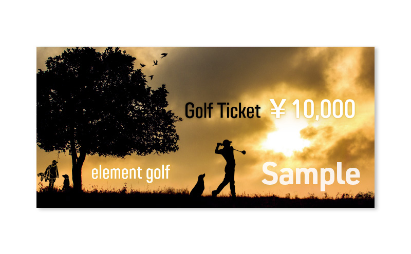 【30,000円分】 elementgolf ゴルフチケット (ゴルフクラブ作成、修理・調整、フィッティング) エレメントゴルフ × 名古屋外国語大学コラボデザインチケット ゴルフ ゴルフクラブ 愛知 日進市