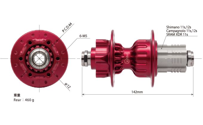 GOKISO スルーアクスル用ディスクブレーキホイールセット