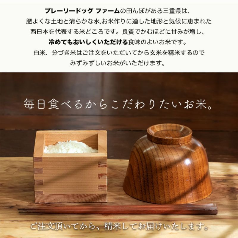 【選べる精米率】令和7年産 三重県産 コシヒカリ 5kg［白米 玄米 5分つき米 7分つき米]　玄米