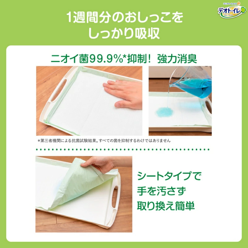 デオトイレ 消臭・抗菌 シート ボタニカル 20枚×4 デオクリーン オシッコ汚れ おそうじ ウェットティッシュ 大判 (25枚×2個P)×2 ペットシーツ ペットシート トイレ 猫 猫用トイレ ペット 清潔 ユニ・チャーム 愛猫用 ペット用品