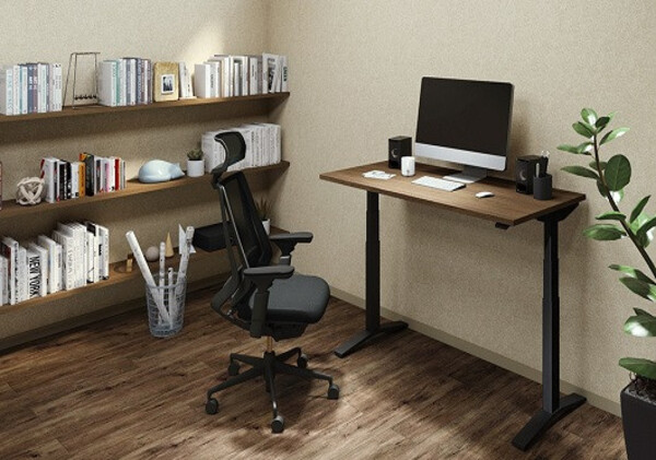 コクヨ 在宅ワーク用電動昇降デスク スタンジットW(ダブル)／1207_ナチュラルオーク・ブラック