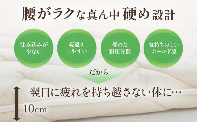 3層バランス敷布団「日撫（ひなで）」ダブル
