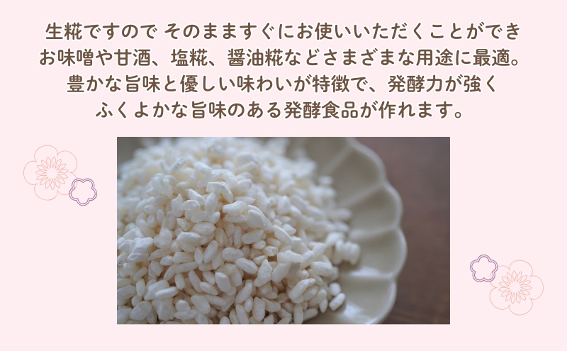 「まんまる日和」の生糀　1kg　米麹　こうじ　近江米コシヒカリ