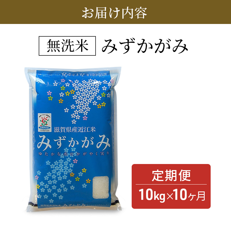 特A受賞歴 米 定期便 10ヶ月 みずかがみ BG無洗米 10kg 令和7年産 ふるさと応援特別米 無洗米 お米 こめ コメ おこめ 白米 10回 お楽しみ