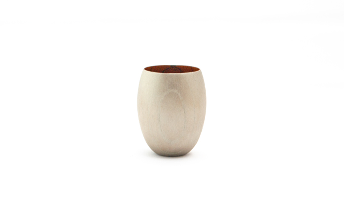 【手作り漆器】のどか　すず波　ぐいのみ　欅　天然木・本漆・摺漆