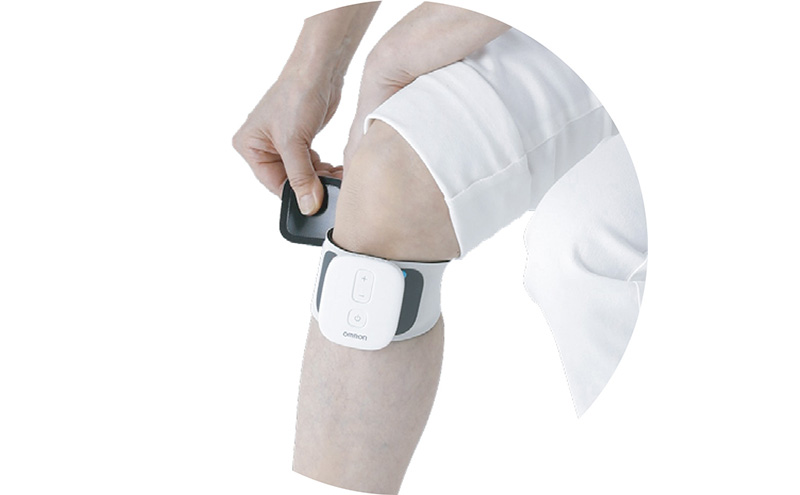 オムロン ひざ電気治療バンド HV-F971-M 健康機器 ヘルスケア スイープ波形 低周波数 高周波数 慢性痛 しびれ 血行促進 急性痛 ワンタッチ 簡単操作