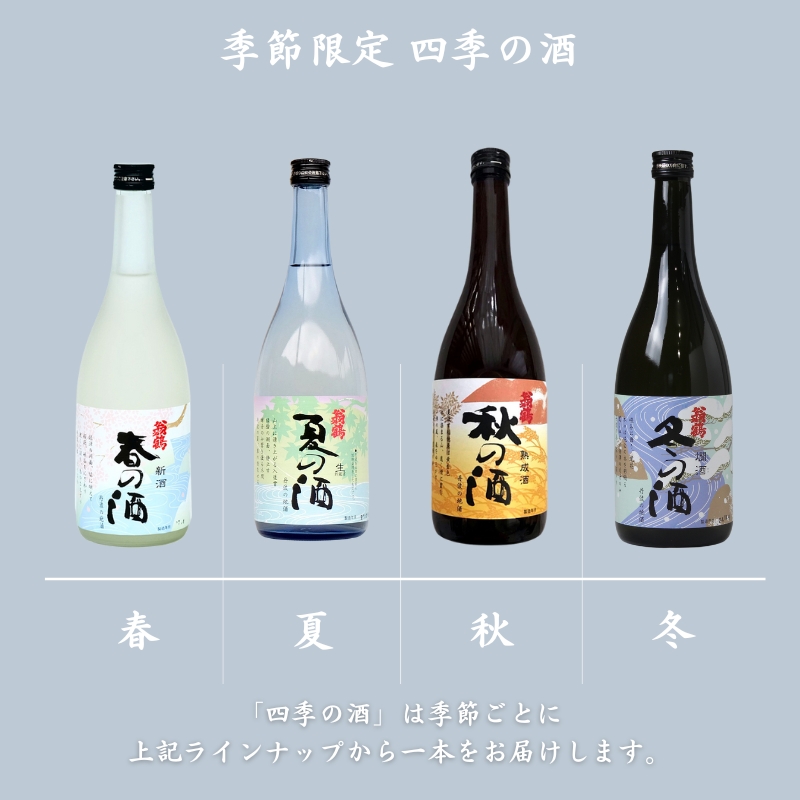 日本酒飲み比べセット 720ml 2本セット 季節限定 四季の酒 生もと本醸造 美山てんごり 酒 日本酒 地酒 京都美山 五百万石 春の酒 夏の酒 秋の酒 冬の酒 飲み比べ