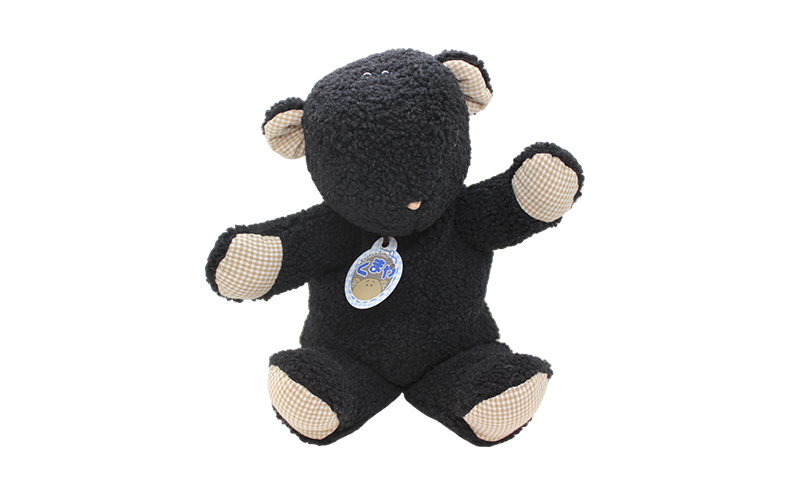 世界にひとつ　くまやのパペットくまちゃん　ハンドメイド ブラック