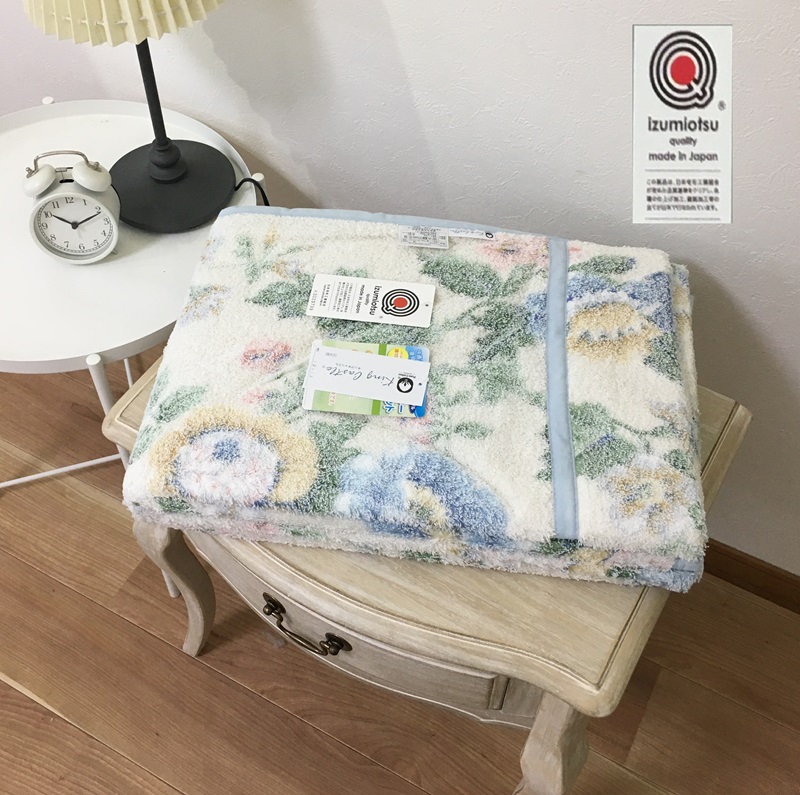 タオルケット ケット タオル 花柄 綿100％ 泉大津産マイヤー