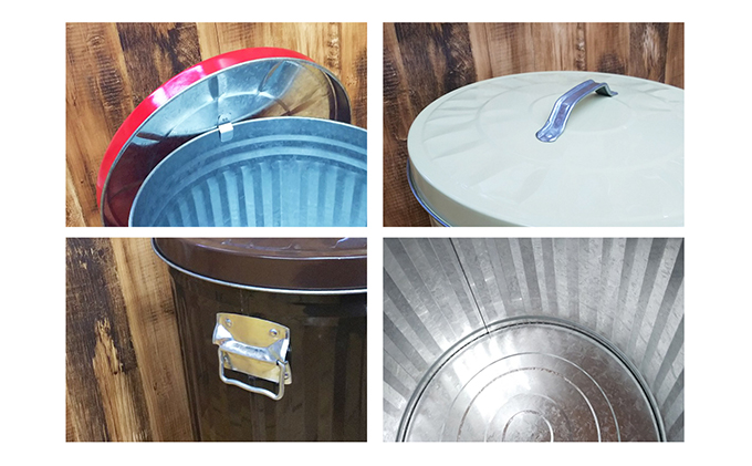 ＜オバケツ＞バケツ職人が作るダストボックス・33L／純国産 インテリア【アイボリー】