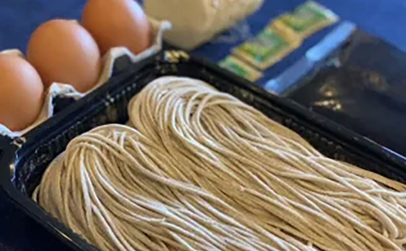 【皿そば文楽】 特製生そば 3人前 国産 そば粉