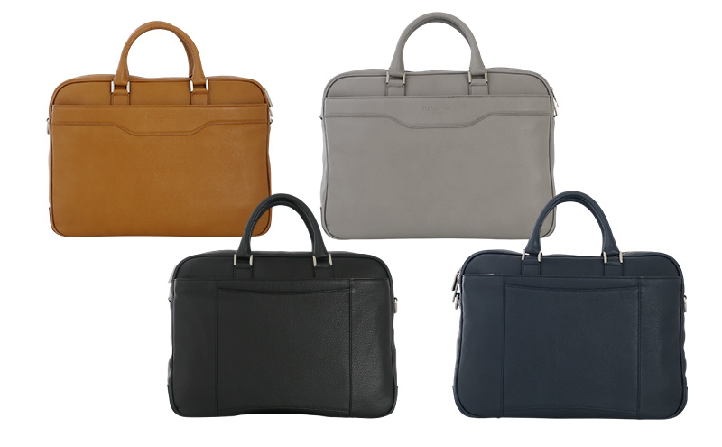 本革姫路レザー　PLS LEATHER　ビジネスブリーフバッグ　キャメル
