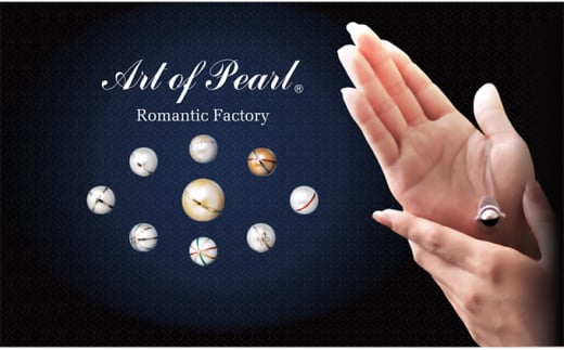 芦屋流　Art of pearl　No1 デザインを施した淡水パールとキュービックジルコニアのネックレス[063-a001]