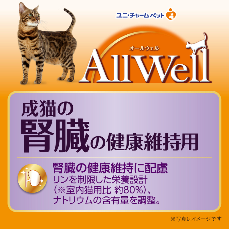AllWell 成猫の腎臓の健康維持用 フィッシュ味 挽き小魚とささみフリーズドライパウダー入り 1.5kg×2袋 ペットフード キャットフード 猫のごはん 猫用フード 猫 ペット ドライ ユニ・チャーム ペット ユニ・ケアー
