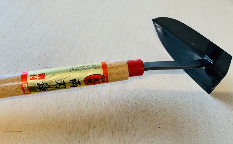 千代高龍　両刃草削り鎌140mm　鋼付　赤口 ガーデニング　農業　除草