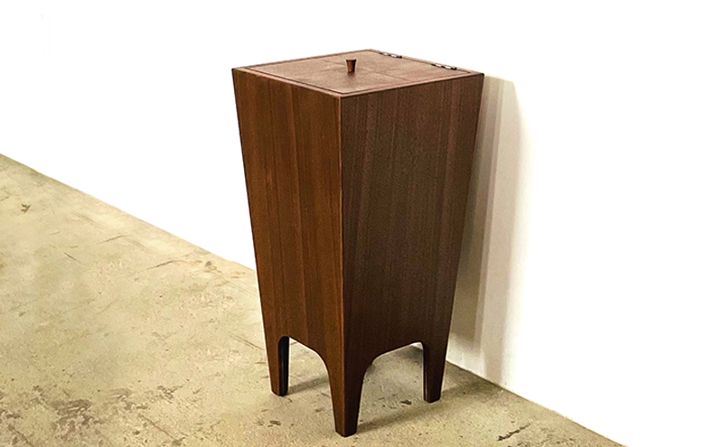 ダストボックス ウォールナット Mサイズ ゴミ箱 ごみ箱 家具 木製 デザイン オリジナル 兵庫県 小野市