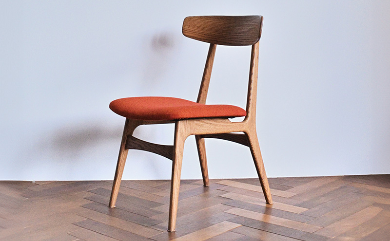 ダイニングチェア 01 オレンジ　インテリア 椅子 イス 木製 デザイン オリジナル 兵庫県 小野市