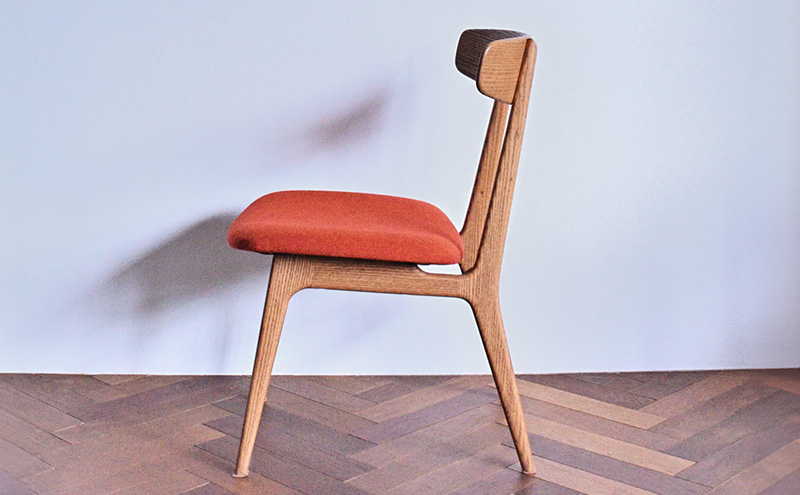 ダイニングチェア 01 オレンジ　インテリア 椅子 イス 木製 デザイン オリジナル 兵庫県 小野市