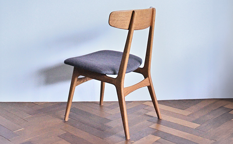 ダイニングチェア 01 グレーブラウン　インテリア 椅子 イス 木製 デザイン オリジナル 兵庫県 小野市