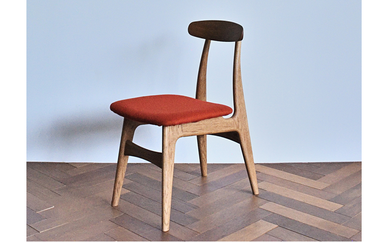 ダイニングチェア 02 オレンジ インテリア 椅子 イス 木製 コンパクト シンプル デザイン オリジナル 兵庫県 小野市