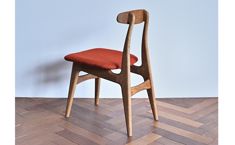 ダイニングチェア 02 オレンジ インテリア 椅子 イス 木製 コンパクト シンプル デザイン オリジナル 兵庫県 小野市