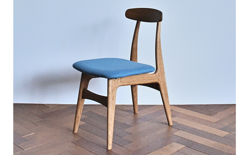 ダイニングチェア 02 水色 インテリア 椅子 イス 木製 コンパクト シンプル デザイン オリジナル 兵庫県 小野市