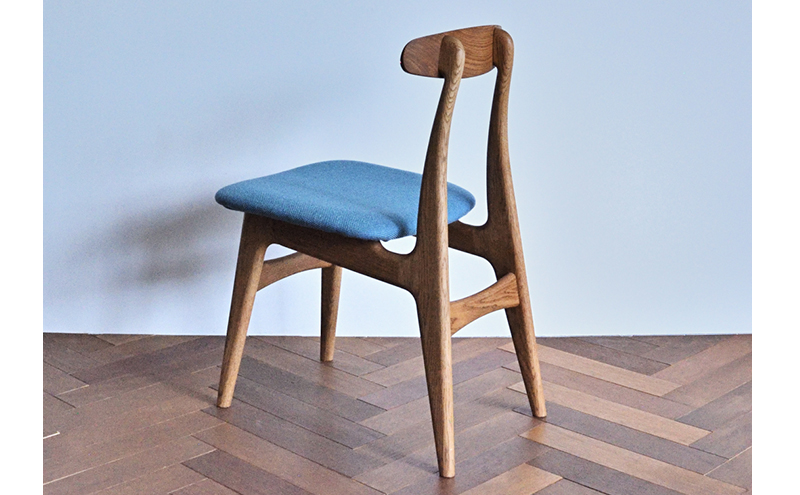 ダイニングチェア 02 水色 インテリア 椅子 イス 木製 コンパクト シンプル デザイン オリジナル 兵庫県 小野市
