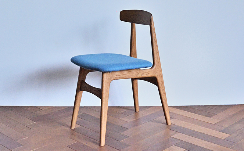 ワークチェア  水色 インテリア 椅子 イス 木製 コンパクト シンプル デザイン オリジナル 兵庫県 小野市