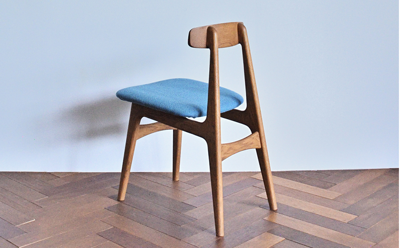 ワークチェア  水色 インテリア 椅子 イス 木製 コンパクト シンプル デザイン オリジナル 兵庫県 小野市