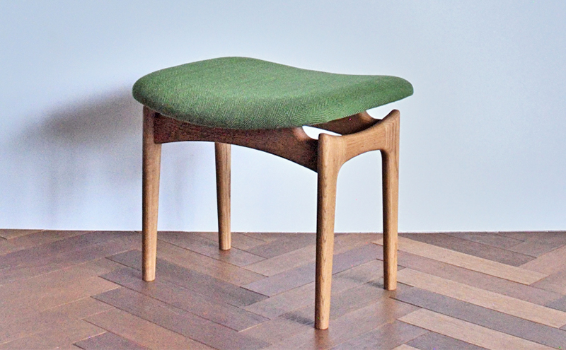 スツール 01 緑 インテリア 椅子 イス 木製 オットマン デザイン オリジナル 兵庫県 小野市