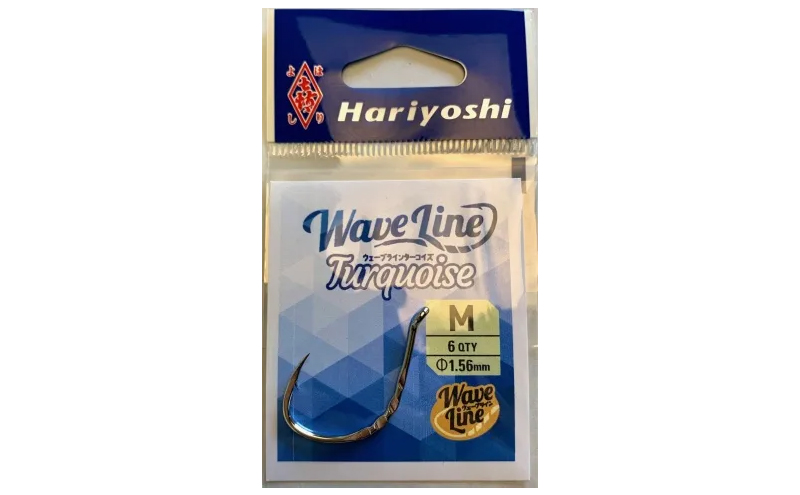 釣針 はりよし ウェーブラインターコイズ 白金(徳用)（S,M,L 各1セット）[ 釣り 釣り針 あじ  ]