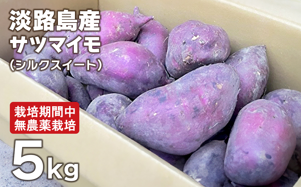淡路島産サツマイモ(シルクスイート)5kg[栽培期間中、無農薬栽培]