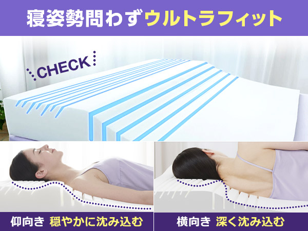 トゥルースリーパー セブンスピロー ウルトラフィット～洗えるプラス～　ダブルサイズ　寝具 枕 まくら ピロー 低反発 体圧分散 睡眠 快眠 安眠 仰向け 横向き 洗える 清潔